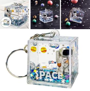 Mysterious Space Astronaut Quicksand Keychain Dynamic Confetti Flash Multifunction Decoration gifts