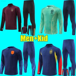 Brazil football tracksuit world 2022 Argentina Cup Various national teams 22 23 Men kids Half pull soccer Portugal kits jogging chandal survetement604V