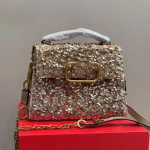Modedesigner väska vSling paljett hand axel tygväska plånbok korthållare tote väska damer en crossbody shopping tyg lady clutch designer plånbok 003#
