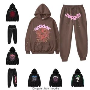 men hoodies graphic Sp5der Young Thug 555 spider hoodie Men Women Foam Print Web Graphic Pink Sweatshirts Pullovers oversized designer mens man jacket woman E2UE