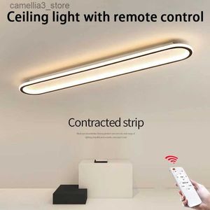 Ceiling Lights 40cm /60cm long strip with remote control LED ceiling lights checkroom balcony lights hotel home office decorative lights Q231120