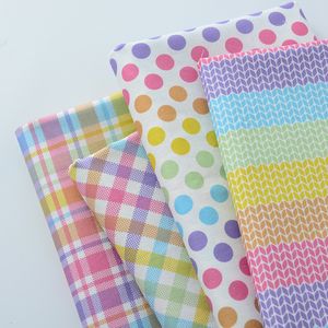 Ткань 110x50см хлопчатобумажной цифровой печать красочные точки для швейной ткани изготовление одежды детские брюки детские ручной работы 230419