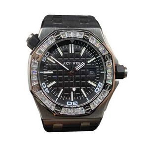 Miles de luxo redondo Allsky Star Fashion Trend Large Dial Cut-Out Personalidade totalmente automática esportes mecânicos brilho à prova d'água Homem Ayw Ciau BD2X