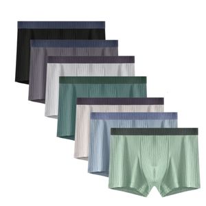 Mutande 7 pezzi sexy boxer maschile biancheria intima da uomo in cotone mutandine da uomo traspiranti mutande solide comode taglie forti boxer intimo da uomo 230420