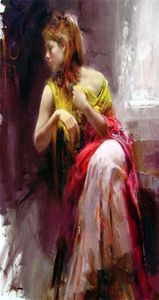 Framed Lots Whole quotPino Daeni quotHandpainted Portrait Art Oil Painting On Thick Canvas Wall Decoration Multi sizes 1172067