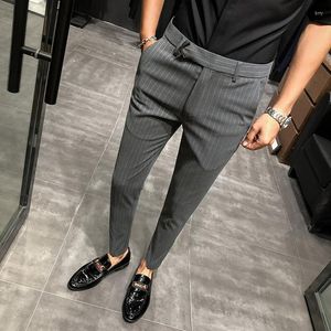 Men's Suits 2023 Spring Atumn Men Business Casual Suit Pants Male Slim Fit Solid Color Formal Office Social Trousers V168