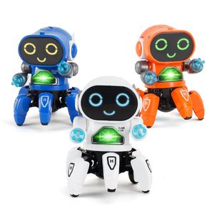 RC Robot Dance Toy Intelligent Mini Walking Singing Dancing Toys Led Light Kids Education Gift 230419