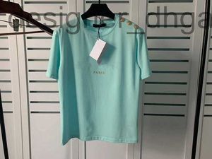 Designer di magliette da donna Maglietta da uomo Camicie firmate per uomo Designer Donna Tee Top Button Abiti da donna Manica corta VKAK