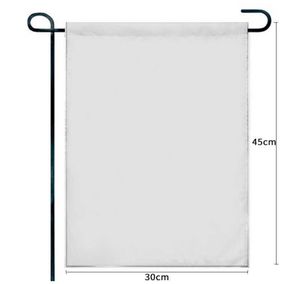 3 Layers White Banner Flags Triple Ply With Black Shading Cloth Heat Transfer Double Sides Blank Sublimation Garden Flag 100 Poly1225156