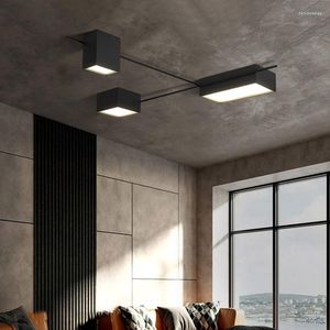 Ljuskrona Modern enkel stil LED -ljuskrona för vardagsrummet sovrum mat gång på kontor taklampa inomhus design ljusarmaturer