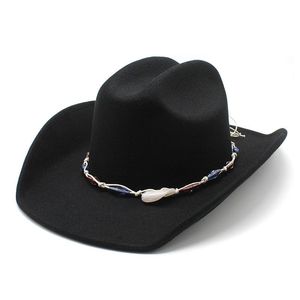 NUOVO Autunno Inverno Cappello Fedora Cowboy Jazz Cappelli a cilindro per le donne Uomini Cappelli stile Fedora e borsalino a tesa larga Berretti in feltro Trilby Festa di Natale Regalo 4 colori