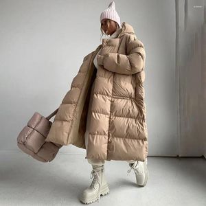 Women's Trench Coats Est Style Loose Quilted Jackets Parkas Ladies Winter Oversized Warm Long Puffer For Women Cotton Padded Jacket