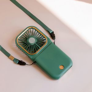 Portable Air Coolers Mini Cooling Fan Foldable Neck Hanging Fan USB Adjustable Rechargeable Air Cooler Phone Holder 3 Gears Summer Cooling Fan 230419