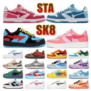 Panda Casual Designer Sta Grey Black Stas Sk8 Color Camo Combo Pink Green Abc Camos Pastel Blue Patent Leather M2 Platform Sneakers Trainers Running Shoes Wi