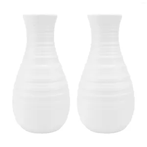 Vases Vase Flower White Ceramic Decor Skinny Tall Plastic Modern Decorative Minimalism Geometric Decoration Desktop Wedding Pot