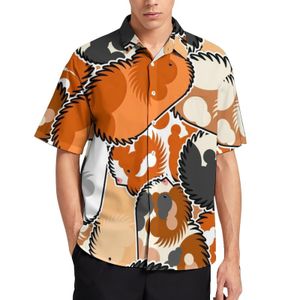 Męskie koszule hawajskie na plaży letnia koszula 3D drukowana urocza świnka morska mężczyźni kobiety retro duże powołanie krótkie rękawie 230420