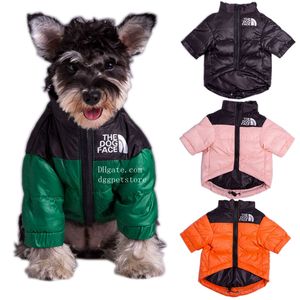 Köpek Yüz Köpek Giyim Tasarımcı Köpek Giysileri% 90 Duck Down Ceket Küçük Orta Orta Köpekler-Teşaret Edilen Sıcak Köpekler Ceket Rüzgar Yasağı Soğuk Hava Soğuk Hava Yavru Kış Giyim XL A401