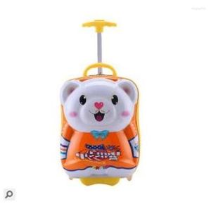 Suitcases Bear Kids Suitcase For Travel Luggage Girls Kid Wheeled Bags Children Rolling Boys