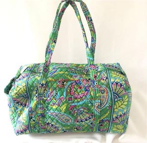 Katoen grote plunje overnachttassen gepensioneerde patronen grote plugel voor reistassen lichte gewichten tassen voor dames3070572