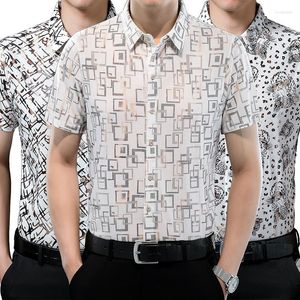 Camisas casuais masculinas 6 estilos! Mens Hawaiiano Doudado Hawaiiano Summer Decado Mento e Maluinho Manga Curta Camisa de Manga Curta Tops de Lapas