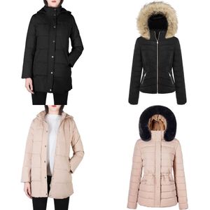 Women's Winter Coat Hooded Jacket With Zipper Fashion Warm Solid Color Wool Lining Coat