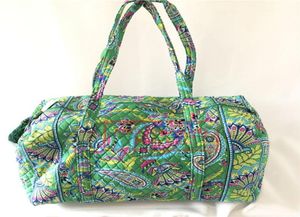 Katoen grote plunje overnachttassen gepensioneerde patronen grote plugel voor reistassen lichte gewichten zakken voor dames1247618