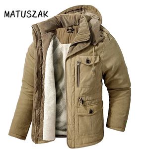 Parka da uomo in piumino invernale addensato giacca calda cappotti in pile di cashmere militare all'aperto cotone imbottito giacca a vento maschile con cappuccio 231118