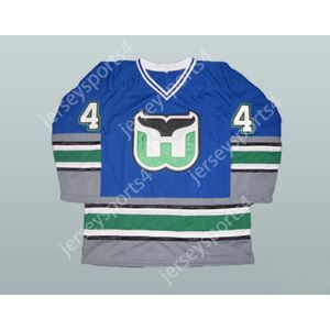 Custom CHRIS PRONGER HARTFORD WHALERS HOCKEY JERSEY NEW Top Stitched S-M-L-XL-XXL-3XL-4XL-5XL-6XL