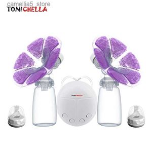 Breastpumps Single/Double Electric Breast Pump With Milk Bottle Infant USB BPA free Powerful Breast Pumps Baby Breast Feeding T0451 Q231120