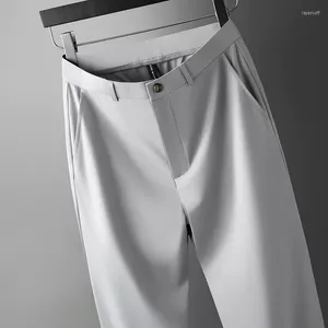 Men's Suits Summer 2023 Men Pants Korean Slim Fit Thin Casual Long Streetwear High Quality Dress Suit Trousers Man A38
