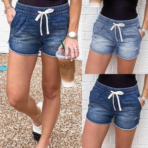 Jeans femininos cintura alta denim shorts mulheres cintura rasgada calças casuais jean para mulheres plus size mulher 2023