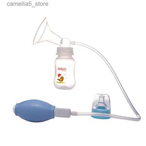 Breastpumps manual bomba de leite bomba de leite máquina de ordenha extrator de leite simples bomba de mama esférica com garrafa atacado alimentação do bebê quente q231120