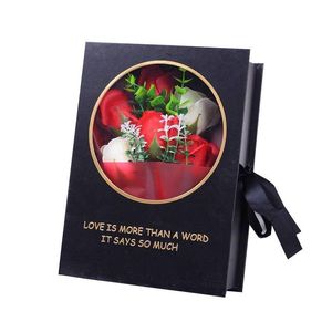 Dekorative Blumen Kränze kreative Geschenkbox Verpackung Seife Rosenbouquet Dekorative Blumen Hochzeit bevorzugt Geburtstagsfeier Weihnachten Dhdyll