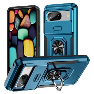 New Military Slide Camera Cover Phone Case For Google Pixel 8 Pro Armor Magnetic Car Holder Non-Slip Shockproof Back Cover