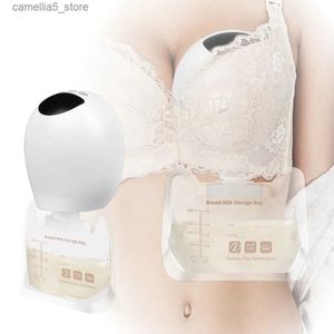 Breastpumps Electric Breast Pump Pregnant Wearable Rechargeable Hand Free Breast Cup Breast Feeding Baby Milk Collector cmbear Q231120