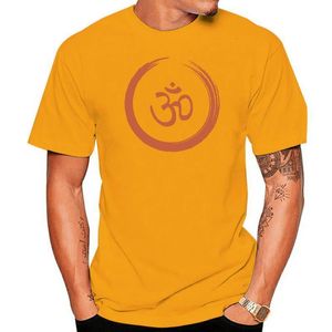 Mäns t-shirts sommar mode heta pensel om symbol hindu mantra spirituell zen mens svart t-shirt tee shirt 230420