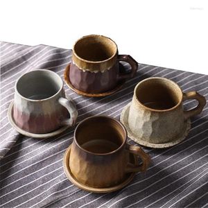 Cups Saucers Japanese-Style Retro Ceramic Coffee Set Creative Gift Cup Afternoon Tea Mug Stoare