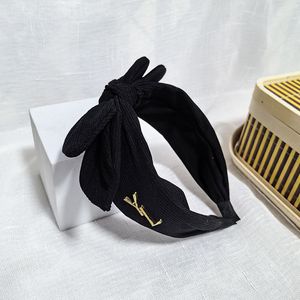 Grampo de cabelo de luxo designer feminino tecido carta arco headbands de alta qualidade clássico versátil casual yoga grampo de cabelo moda multi cor opcional presente de natal