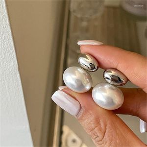 Dangle Earrings XIALUOKE Fashion Geometric Round Metal Ball Pendant Women's Luxury Elegant Pearl Party Jewelry