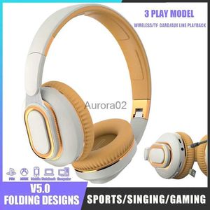 Fones de ouvido para celular YOVONINE Fones de ouvido sem fio com microfone 3 Play Modelo Bluetooth Fones de ouvido dobráveis para jogos HD Fones de ouvido para chamadas de voz para PS4 PC YQ231120