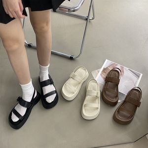 Kvinna låga skor Sandaler läder lady muffins sko spänne clogs with heel kostym kvinna beige låg klackade mode sommar flhsdta530c