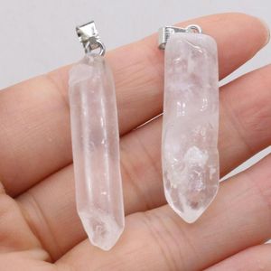 Pendant Necklaces Clear Quartz Irregular Shape Natural Stone Semi-Precious Crystal DIY Necklace Earrings Jewelry Accessories