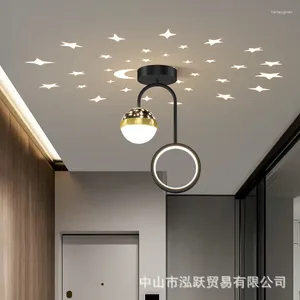 천장 조명 유리 램프 현대식 LED 욕실 천장 간단한 조명 큐브 비품
