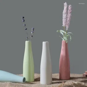 Wazony makaron ceramiczny wazon kwiatowy ins roślina butelka porcelanowa butelki sypialnia stołowa deklet ornament