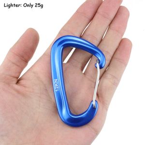 5 PCSCarabiners Professional Climbing Carabiner D Shape Mountaineering Buckle Hook 12KN Safety Lock Outdoor Equipment Accessory fashion P230420