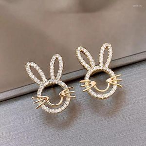 Stud Earrings Fashion Korean Crystal For Women Shiny Zircon Lovely Animal Full Rhinestone Earring Wedding Jewelry