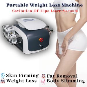 6 I 1 RF Cavitation Machine Body Fat Massage Lipolaser Diode Lipo Laser Cellulite Borttagning Skinkbehandling Icke-invasiv