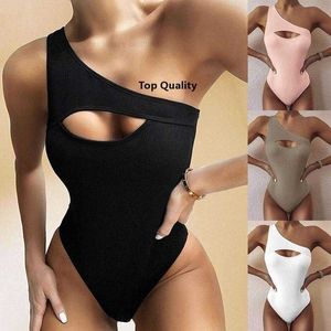 Sommer Sexy Damen Bikini Einfarbig Einteiliger Badeanzug Schulterfrei SWIMWEAR DAMEN SOLID Deep-V Beachwear Badeanzug