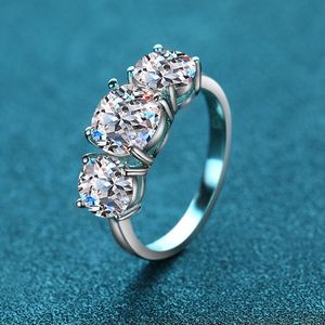 Anel solitário anel smyoue ouro branco 42ct anel para mulheres espumante laboratório crescido diamante casamento banda s925 jóias de prata sólida atacado