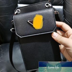 Moda siyah küçük deri telefon çantası omuz crossbody pannier çanta erkek ve kadın evrensel telefon para çanta